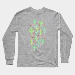 Watercolor Cacti Long Sleeve T-Shirt